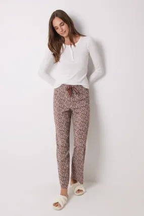 Long lounge trousers in paisley viscose