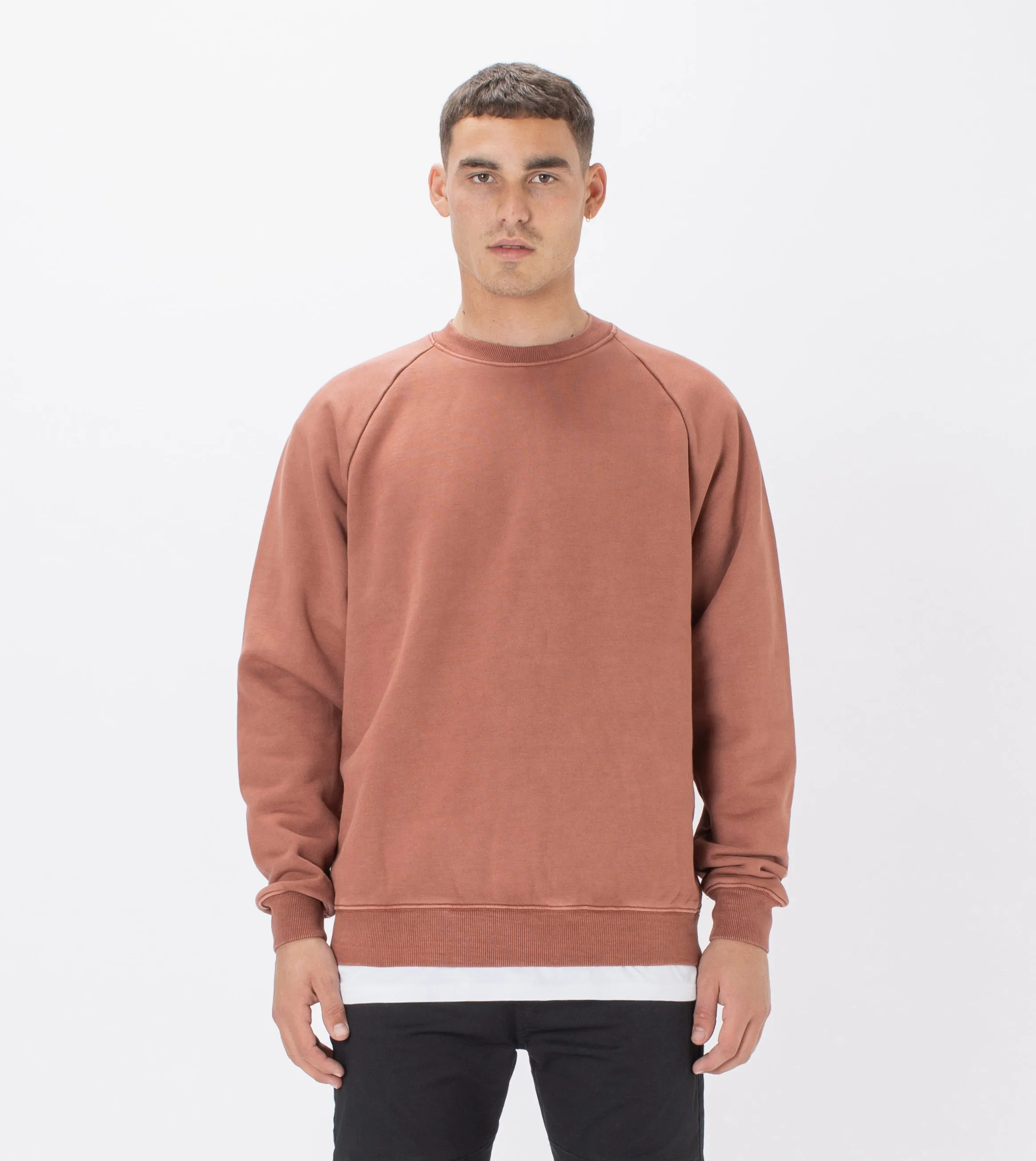 Lowgo Raglan Crew Sweat GD Terracotta