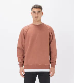 Lowgo Raglan Crew Sweat GD Terracotta