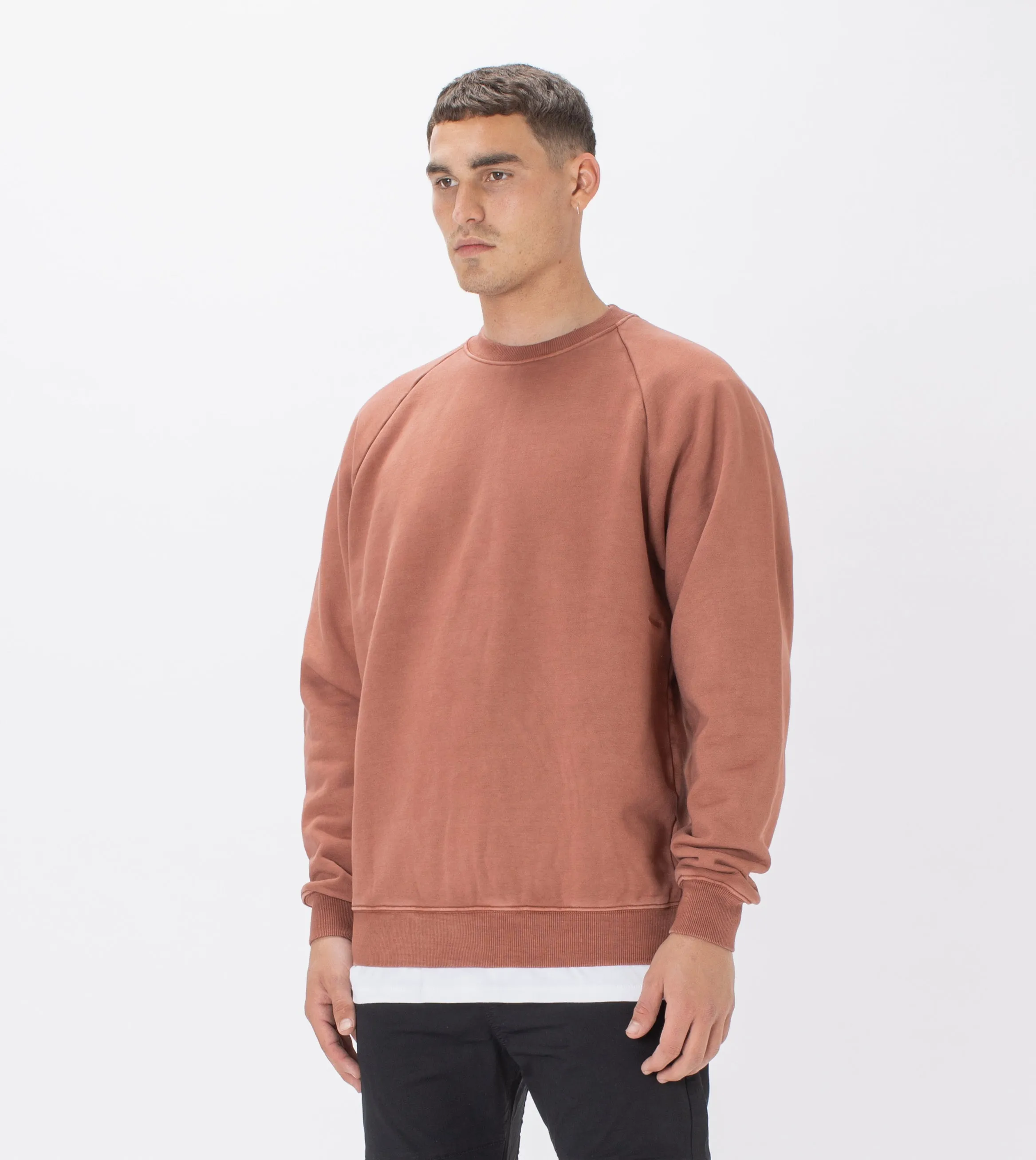 Lowgo Raglan Crew Sweat GD Terracotta