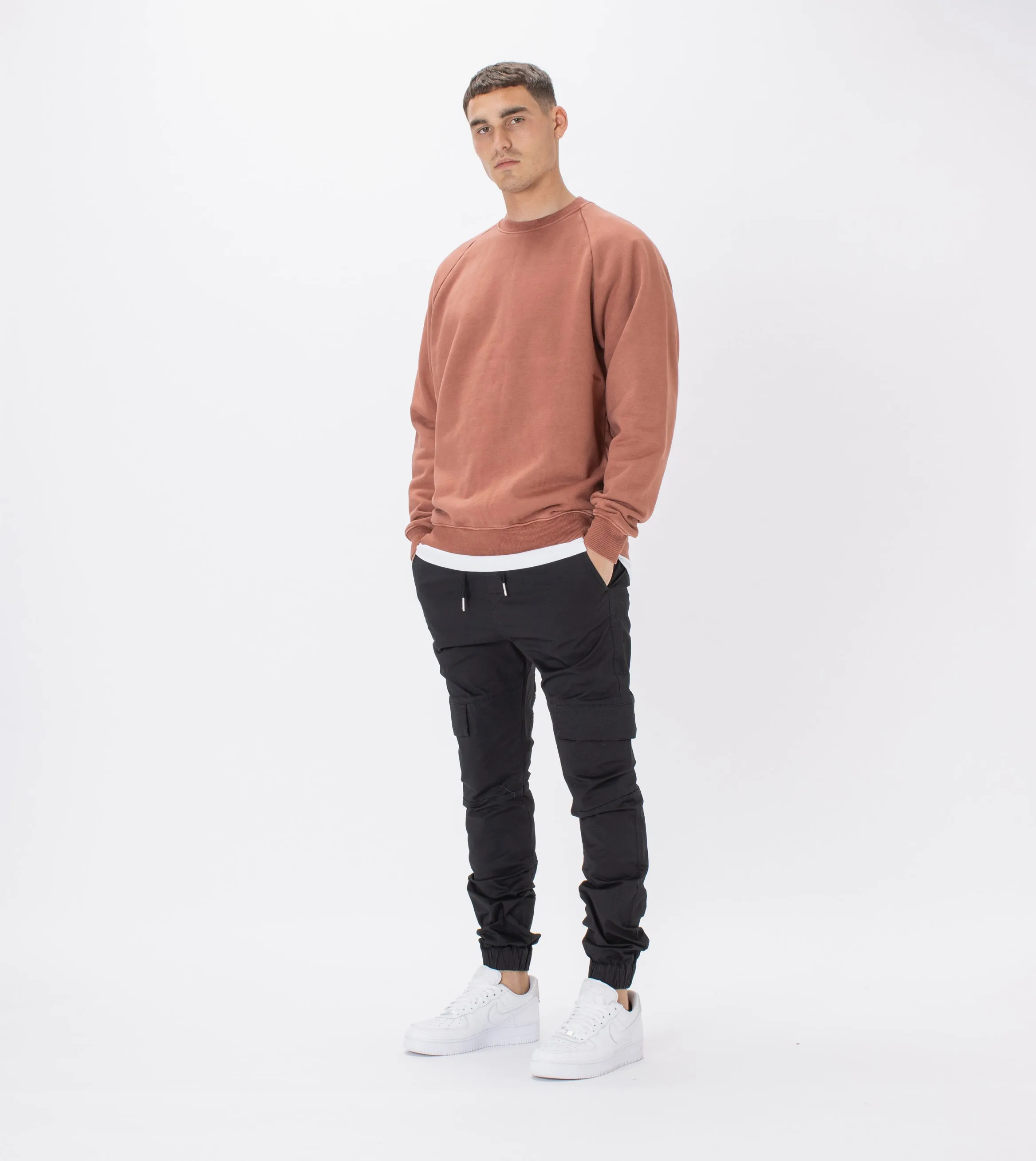 Lowgo Raglan Crew Sweat GD Terracotta