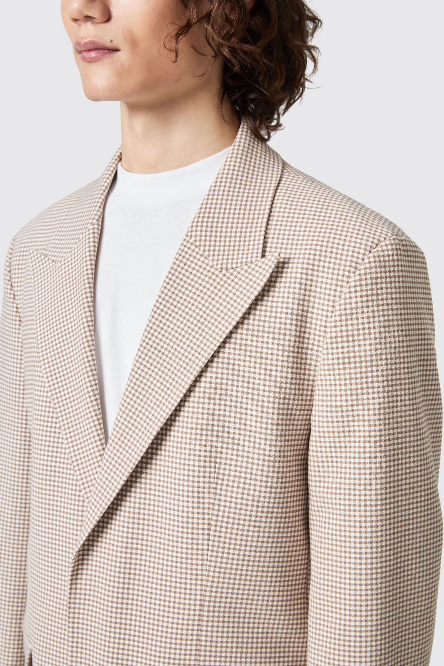 Maldini Oversized Brown Check Jacket