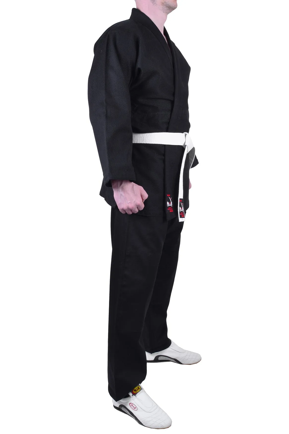 MAR-024B | Lightweight Black Judo/Jiu-Jitsu Uniform for Beginner Students   FREE BELT