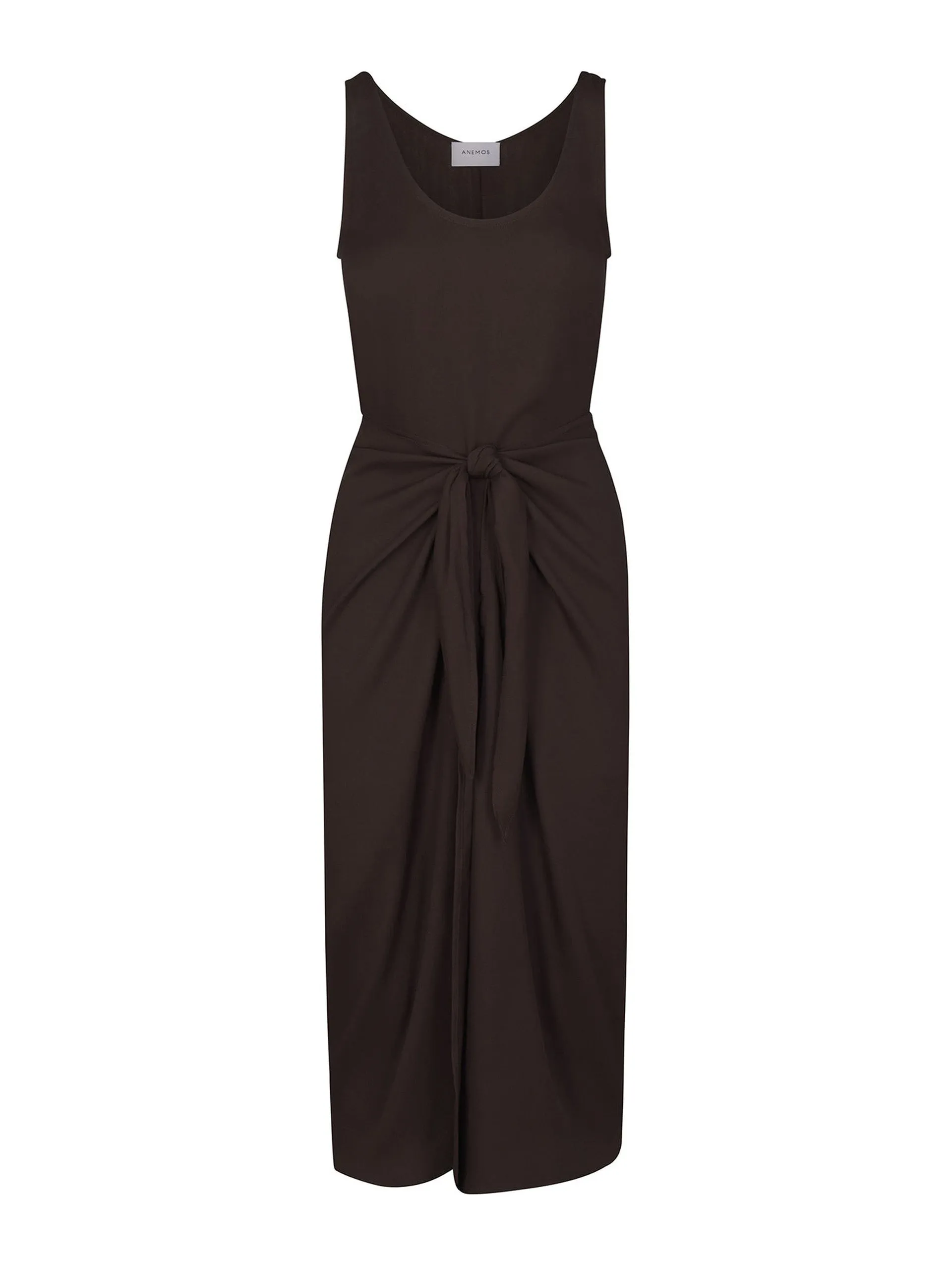 Matte Crepe D.K. midi wrap dress