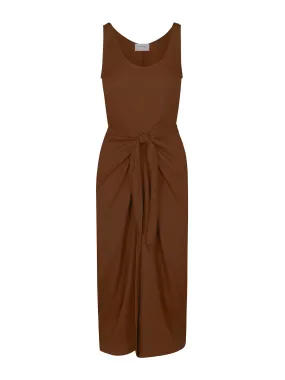 Matte Crepe D.K. midi wrap dress