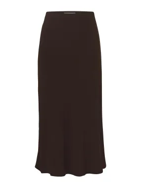 Matte Crepe Rey bias-cut skirt