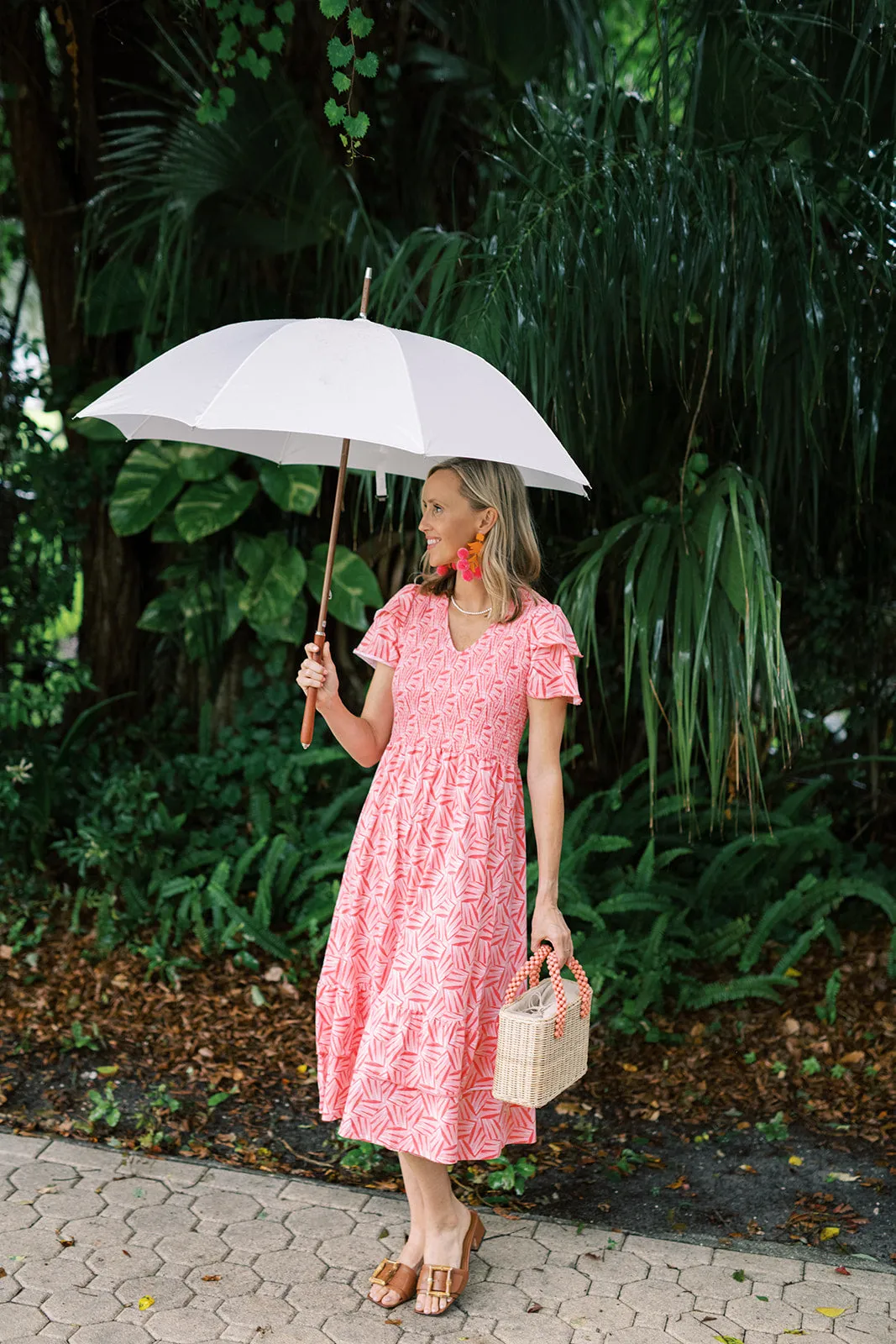 Mattie Dress in Coral Kaleidoscope