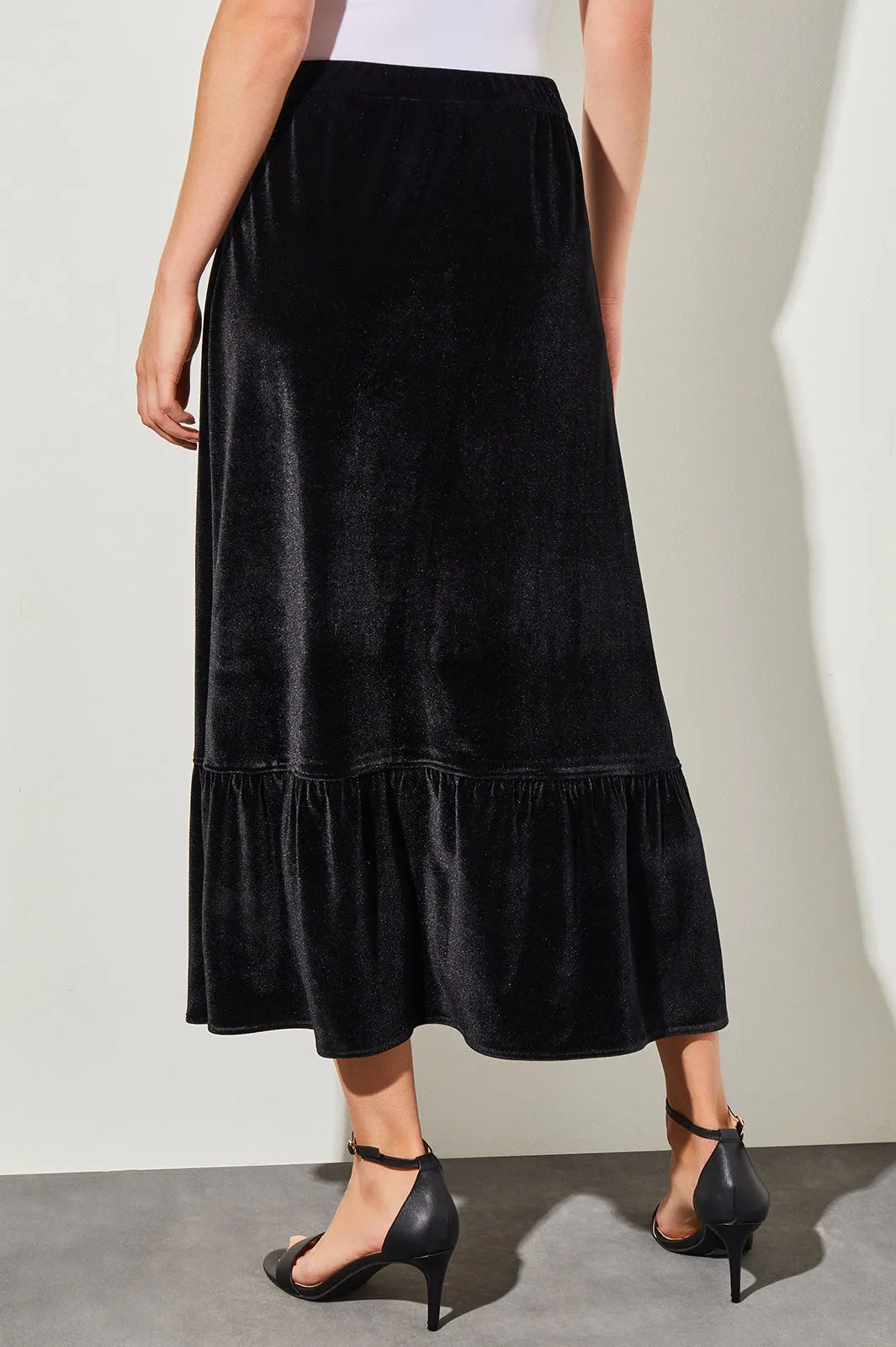 Maxi A-Line Skirt - Flounce Velvet