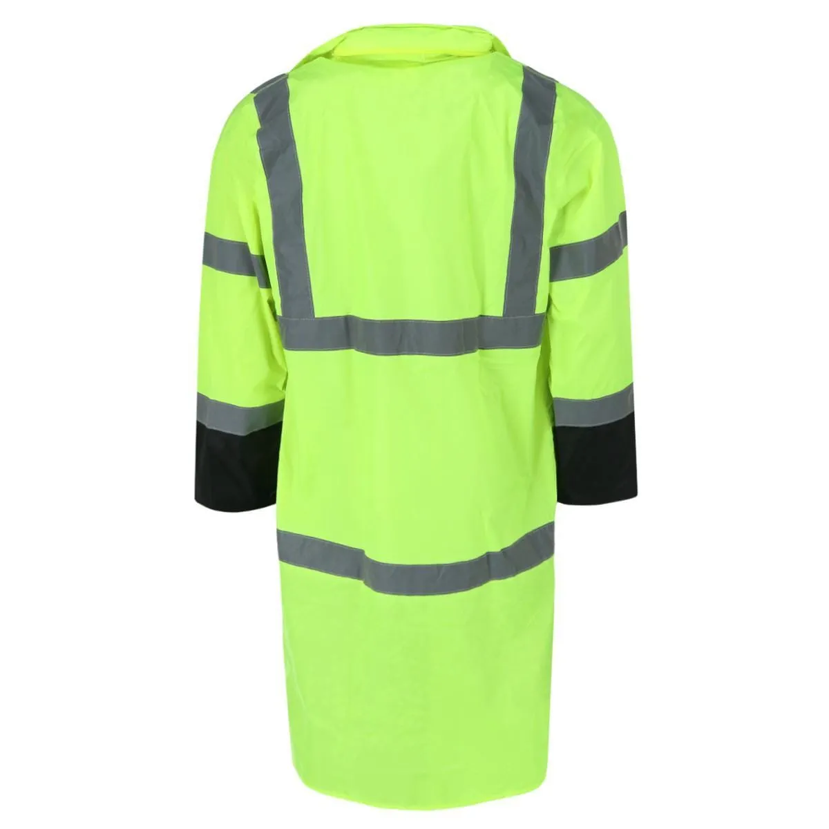 M.G.I. Adult High Visibility Long Raincoat with Foldable Hood