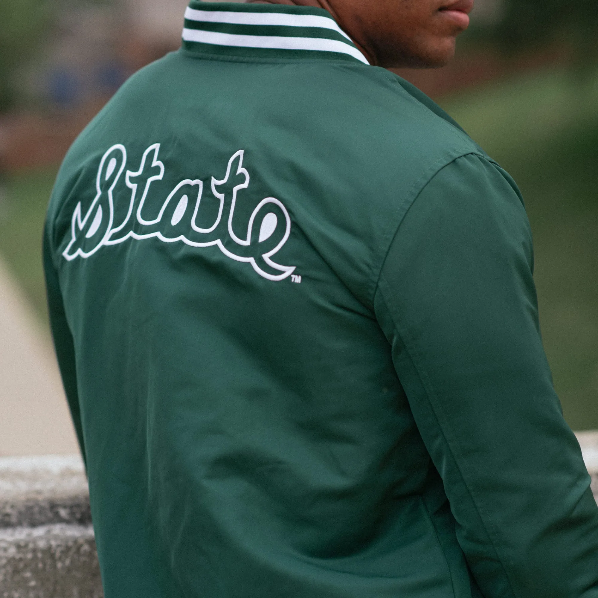 Michigan State Script Bomber Jacket