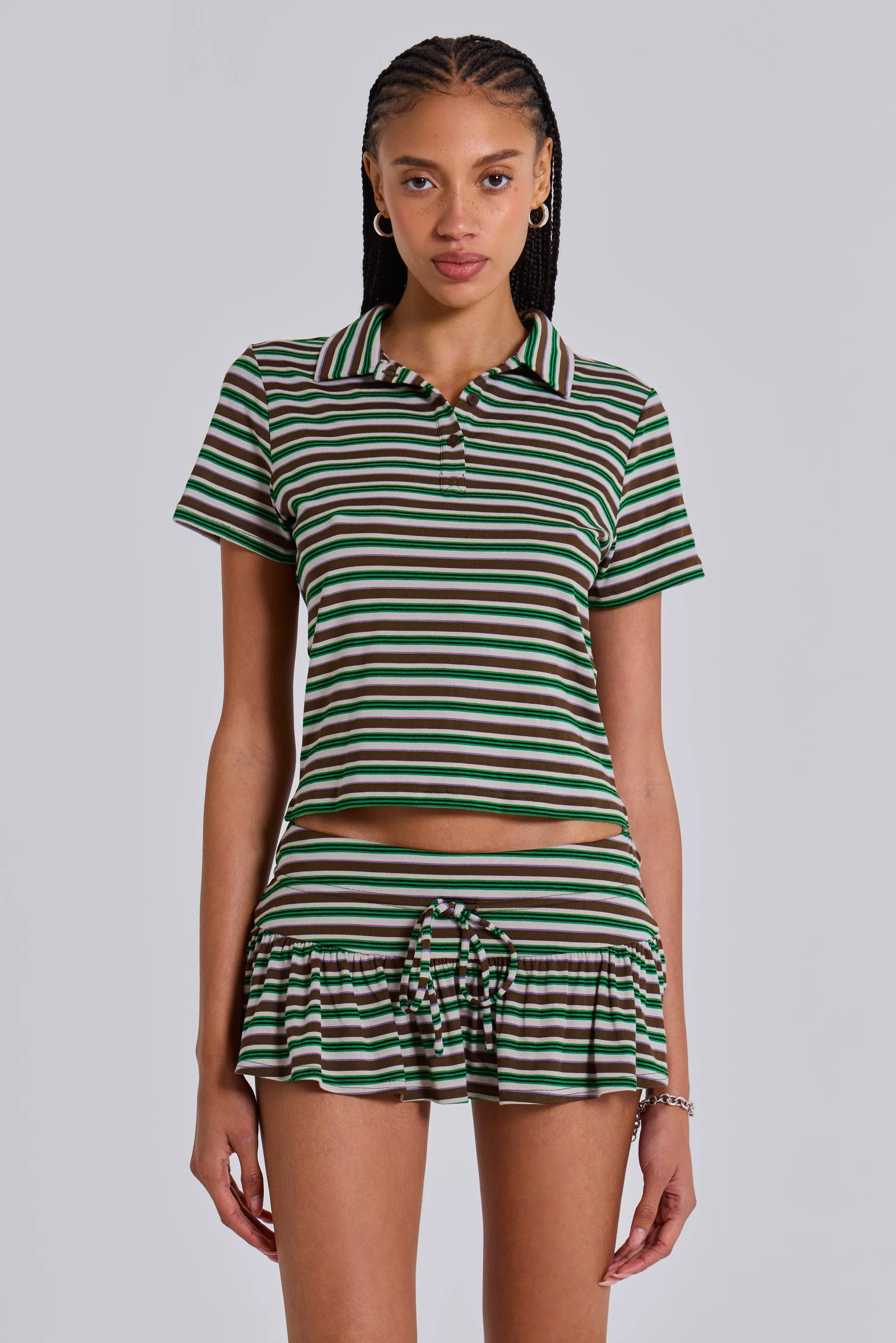 Mila Stripe Mini Skort