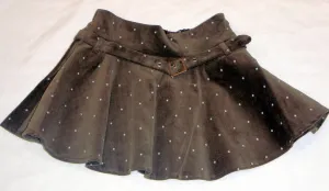 Mirtillo Velvet Olive Skirt