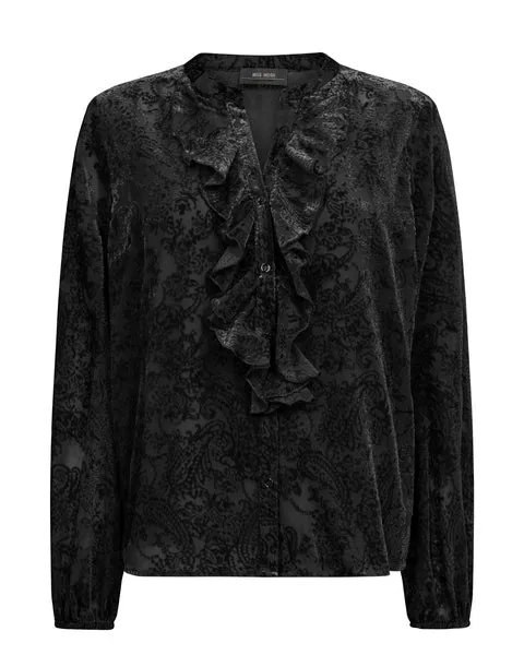 MMLeta Velvet Shirt Black