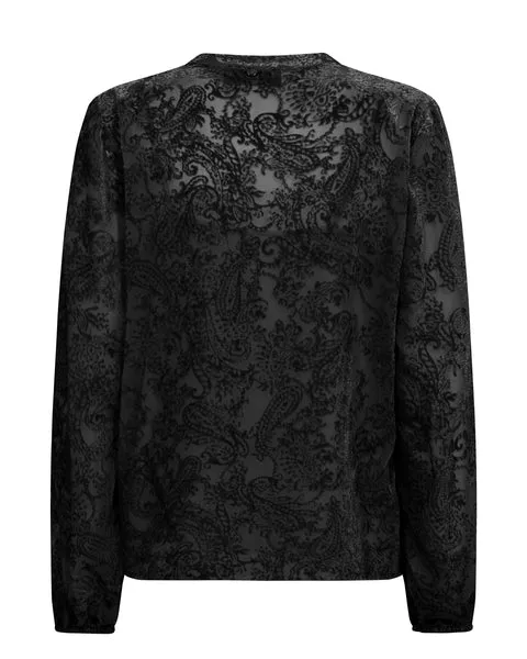 MMLeta Velvet Shirt Black