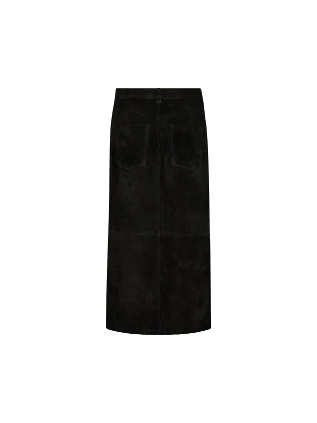 Mos Mosh Mella Black Suede Skirt