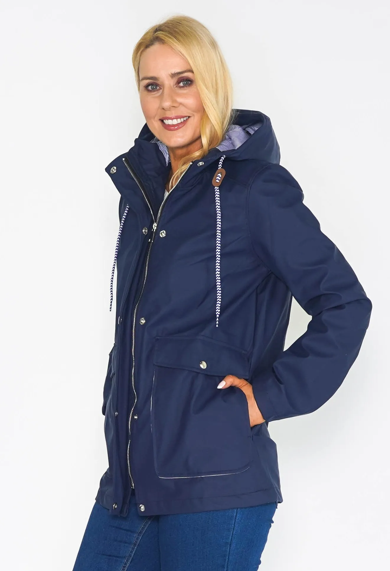 Navy Raincoat-1