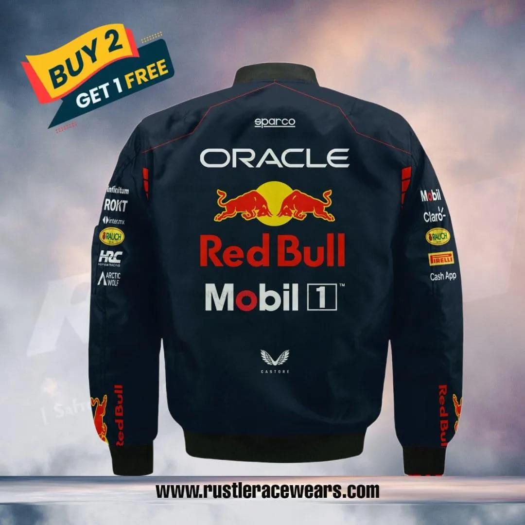 New Sergio Perez 2023 Oracle Redbull Race F1 Team Bomber Jacket™