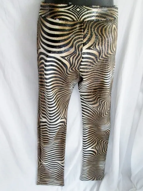 NEW WOMENS CACHE ANIMAL PRINT TIGER ZEBRA LEOPARD Disco Party Pants 2 Snakeskin