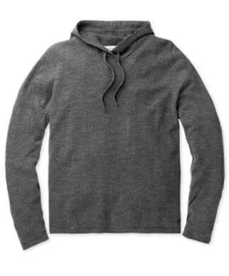 Outerknown - Morro Merino Hoodie - Heather Charcoal