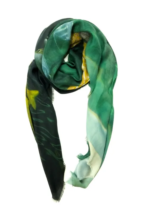 Oversized Square Italian Cashmere Blend Scarf -Pisces - Toronto