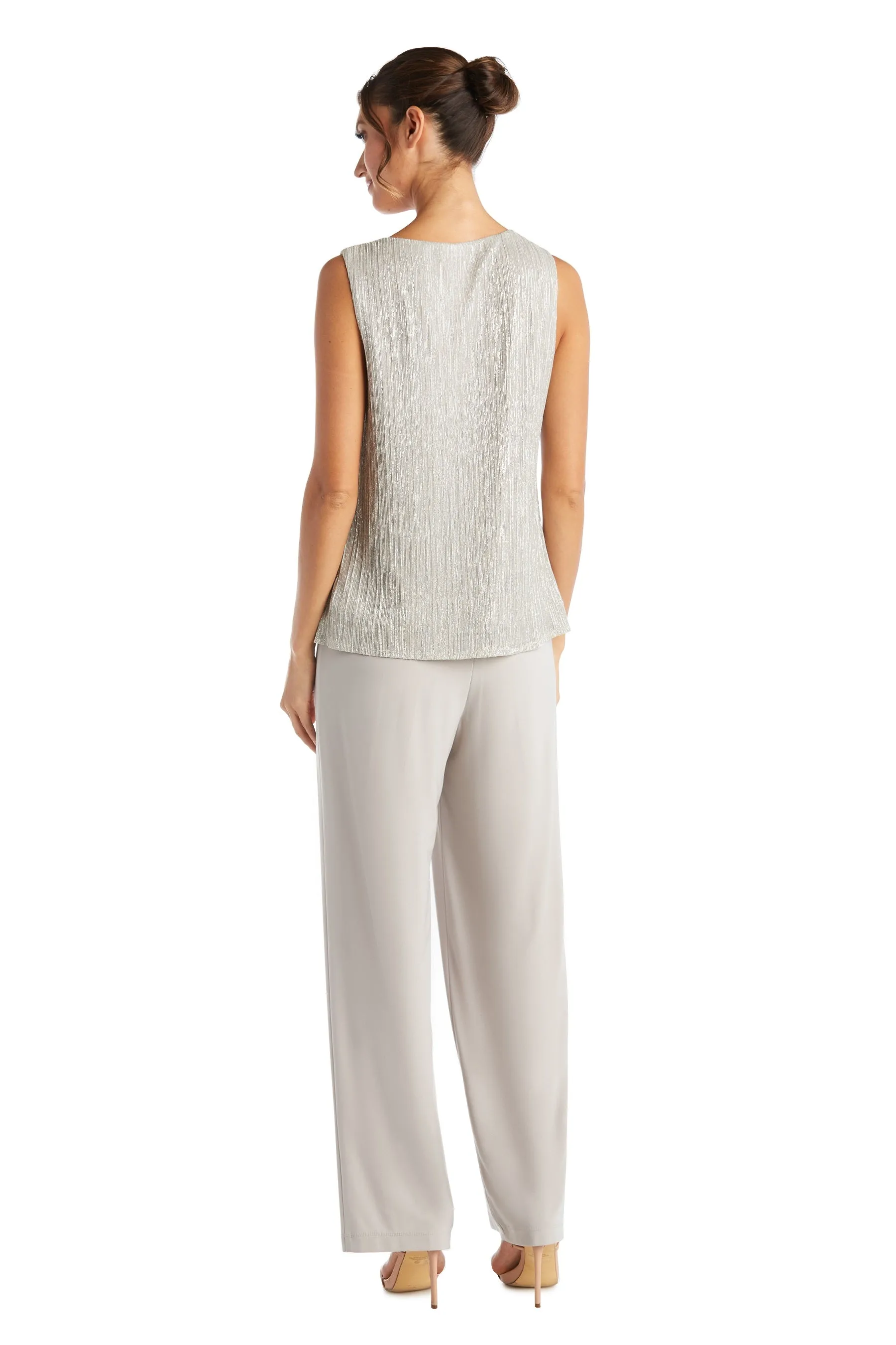 Petite Women's Crinkle Duster Pant Set - Mother of the Bride Pant suit