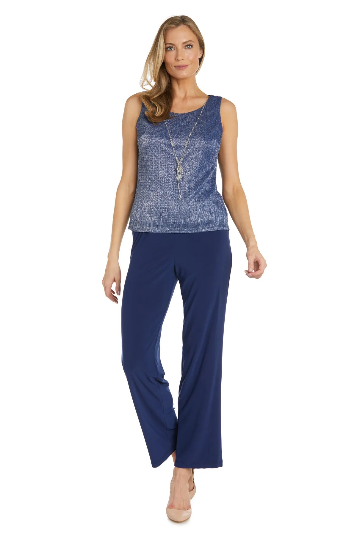 Petite Women's Crinkle Duster Pant Set - Mother of the Bride Pant suit