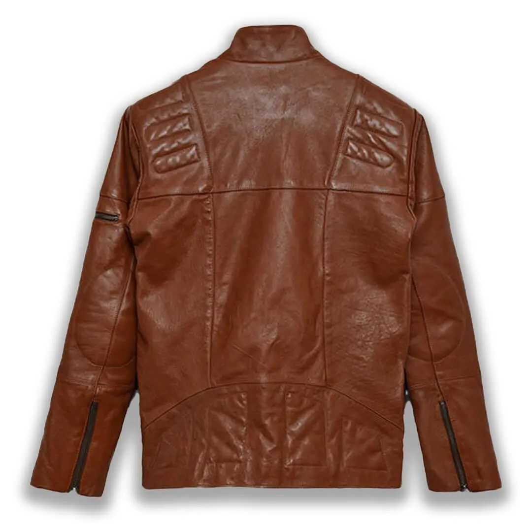 Quilted Motorcycle Leather Jacket