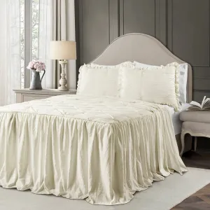 Ravello Pintuck Ruffle Skirt Bedspread Set