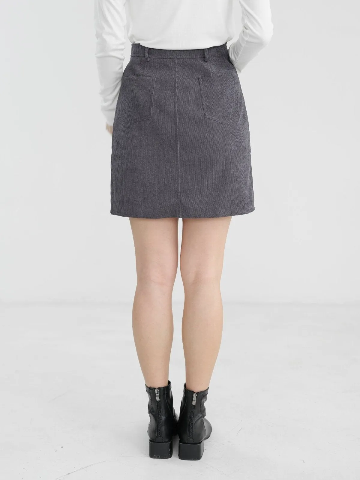 Raven Corduroy Mini Skirt*