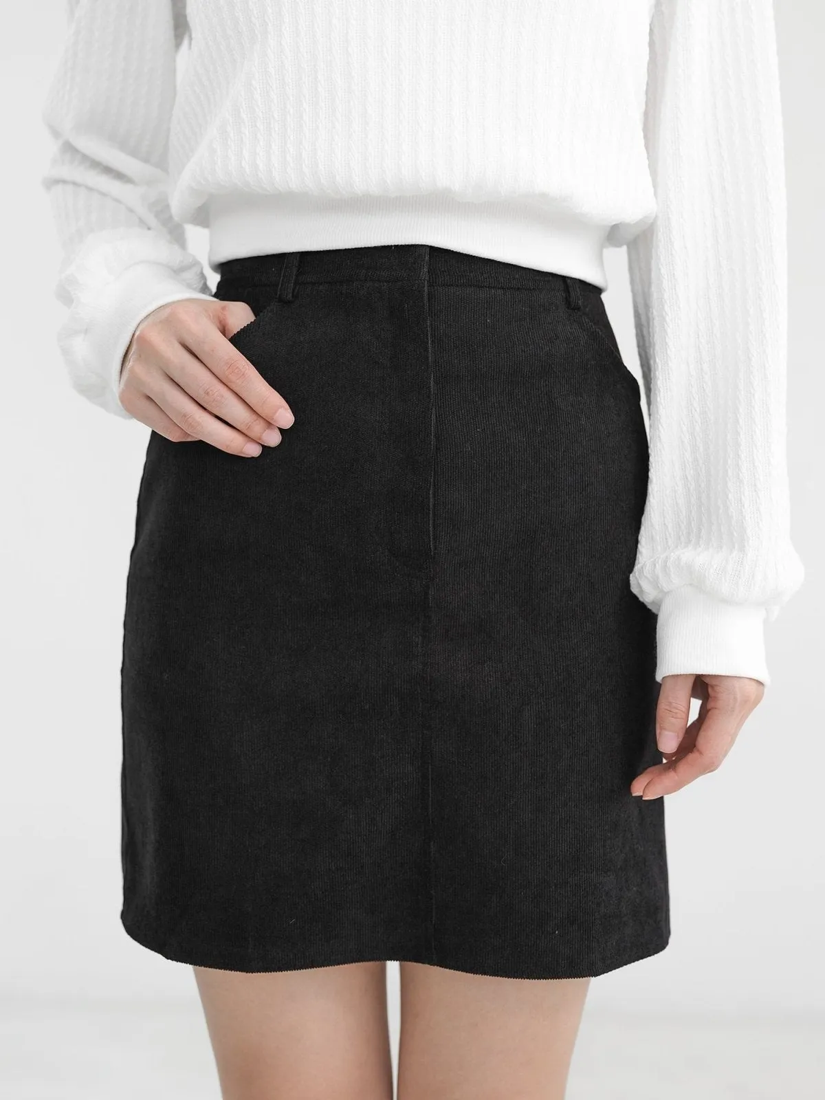 Raven Corduroy Mini Skirt*