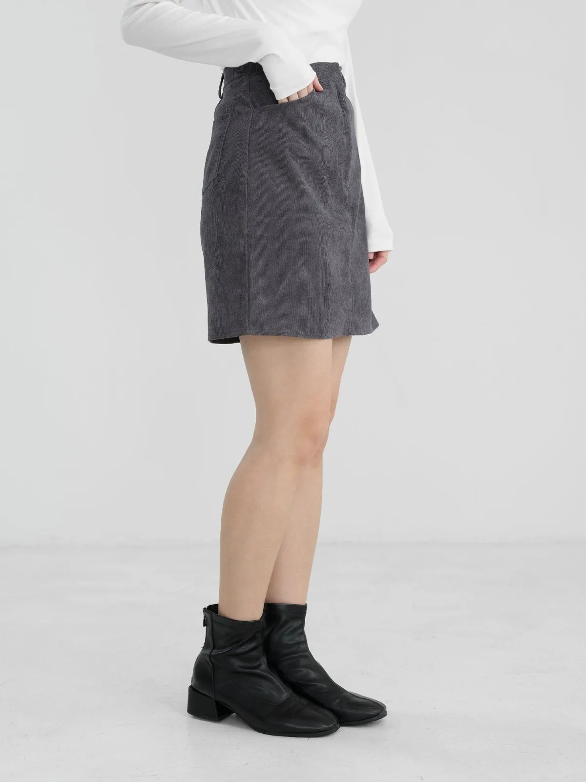 Raven Corduroy Mini Skirt*