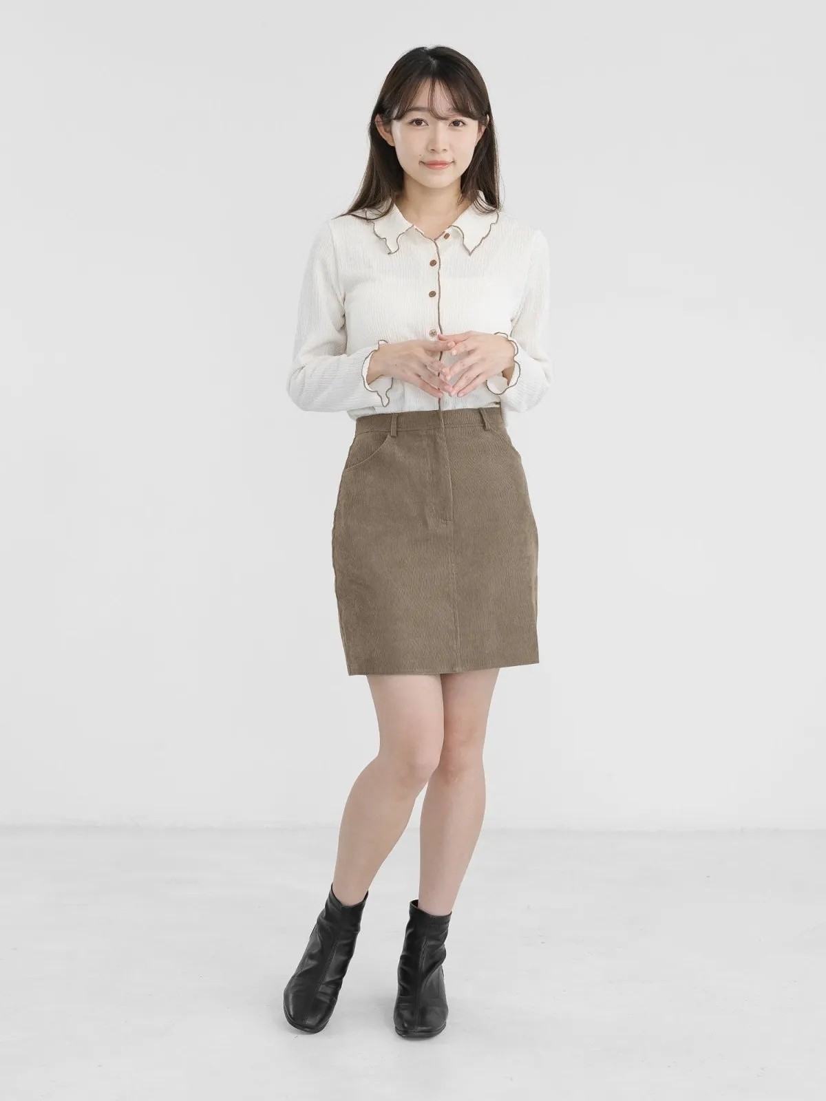 Raven Corduroy Mini Skirt*