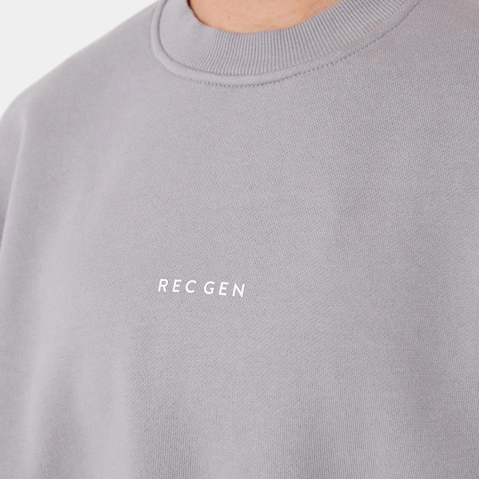 REC GEN - Float Fleece Crop Chalk Grey