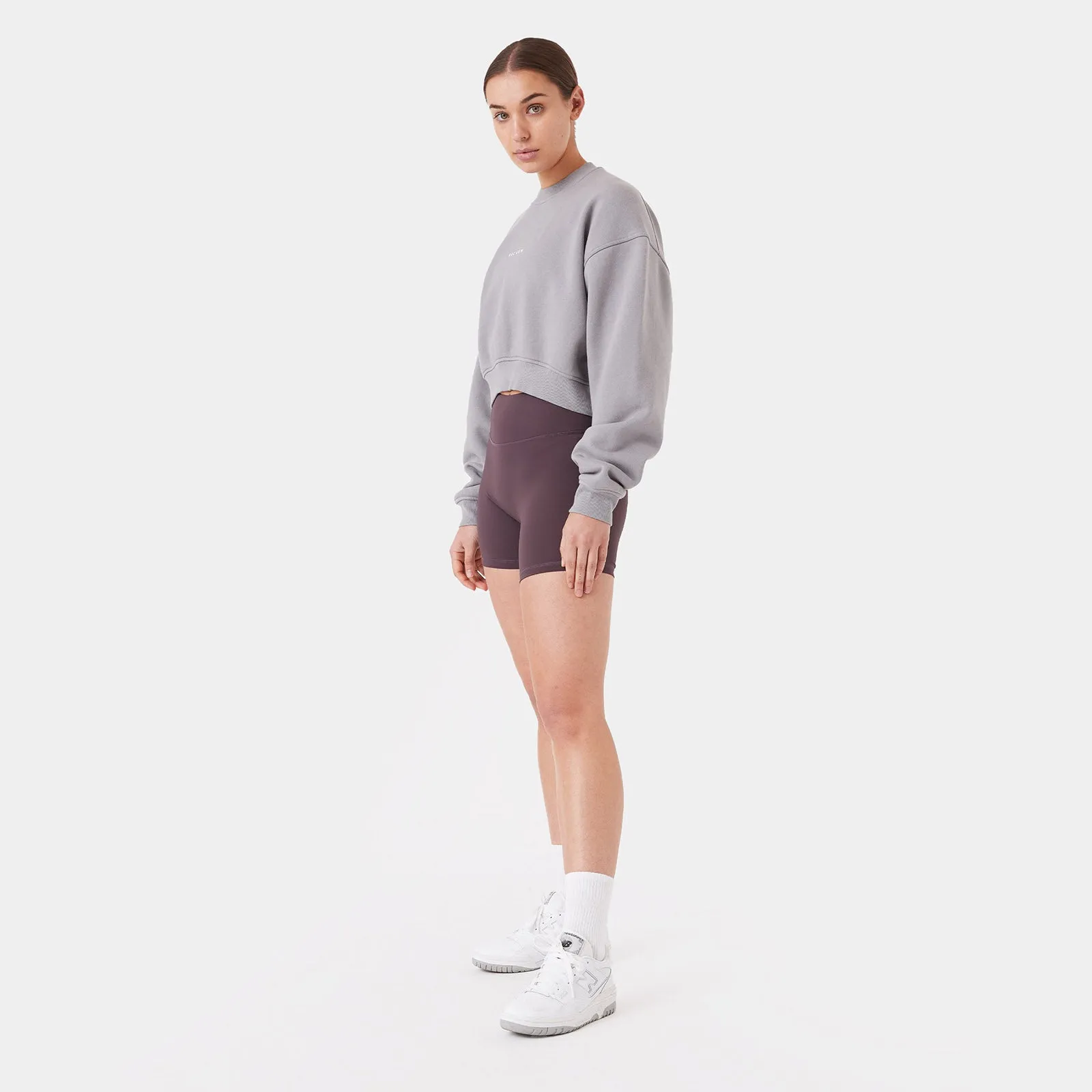 REC GEN - Float Fleece Crop Chalk Grey