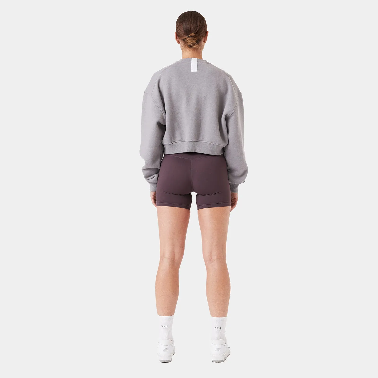 REC GEN - Float Fleece Crop Chalk Grey