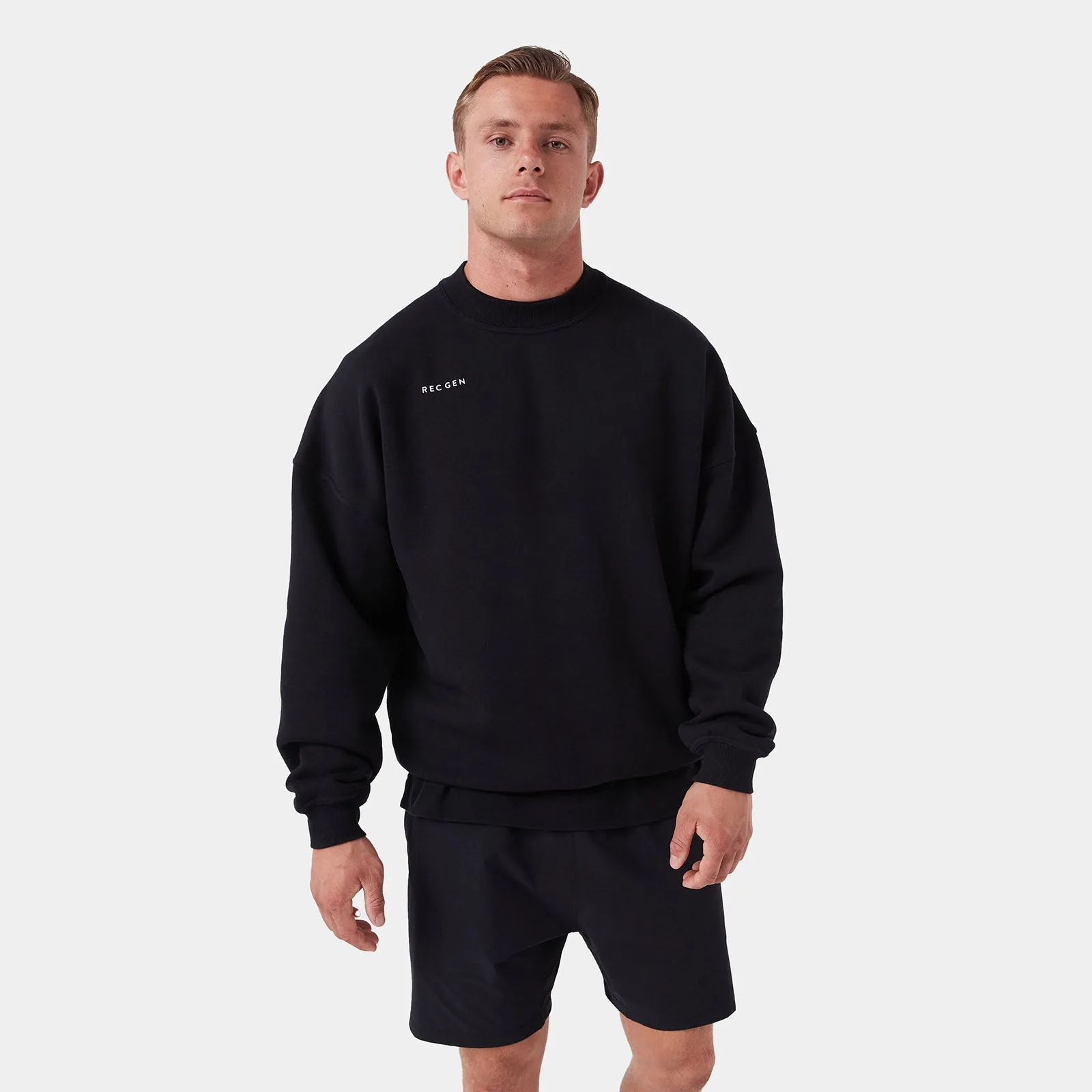 REC GEN - Mass Fleece Crew Black