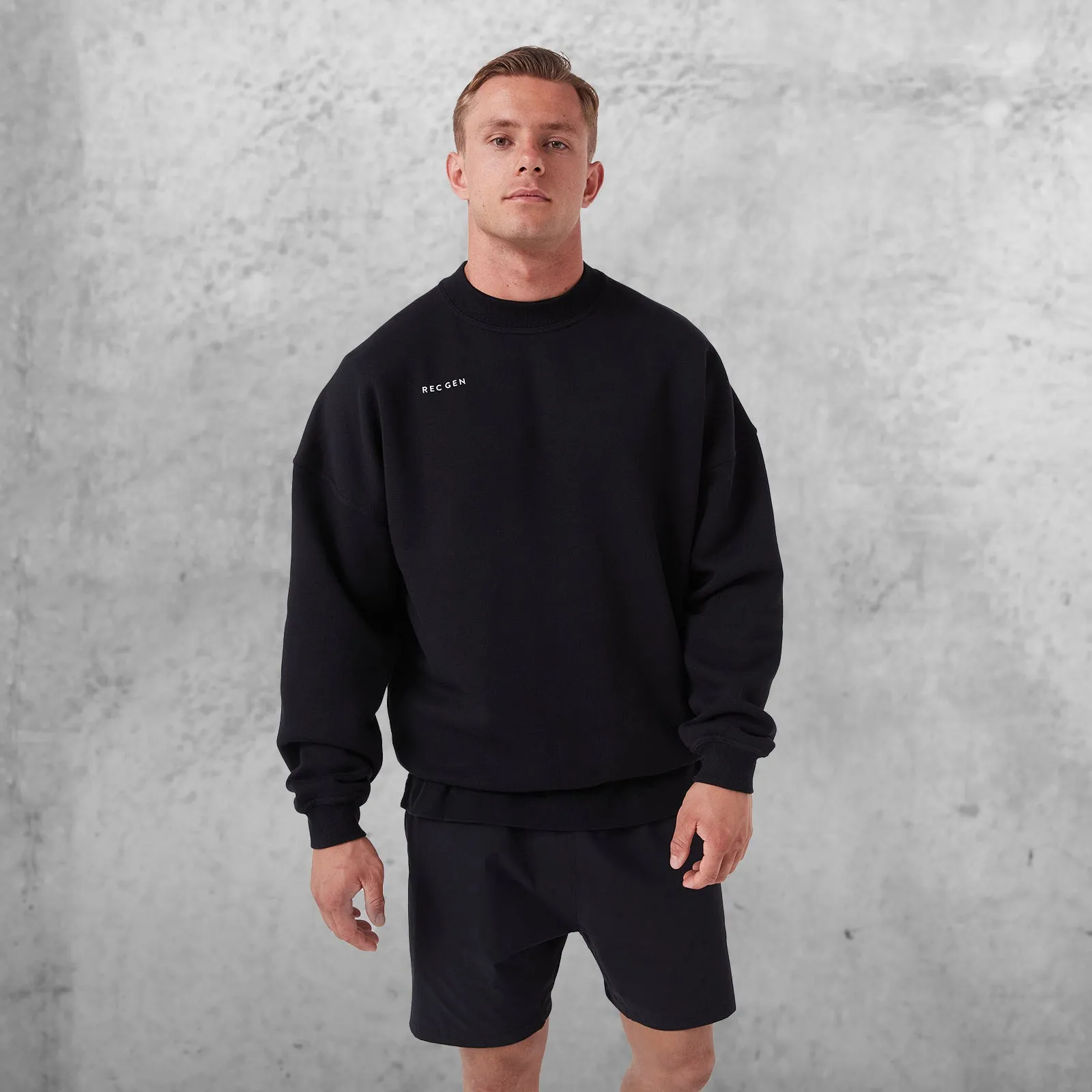 REC GEN - Mass Fleece Crew Black