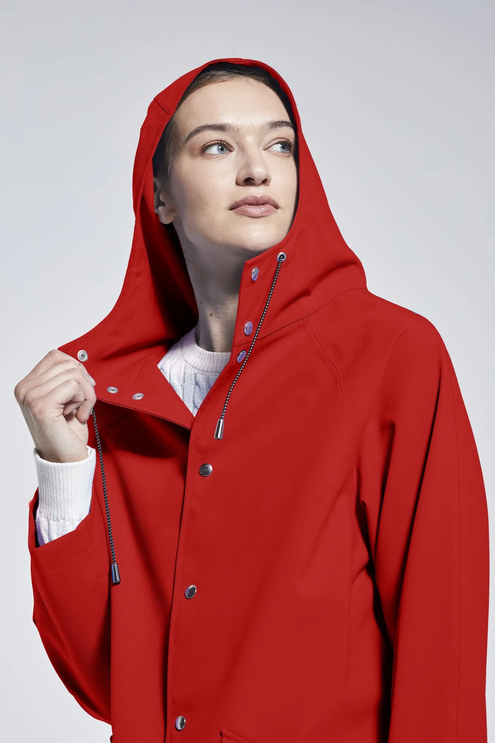 RED CITY RAINCOAT - recycled materials