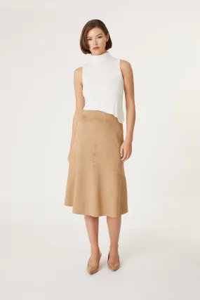 Roan Faux Suede Midi Skirt