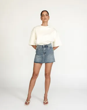 Rowan Denim Mini Skirt (Faded)