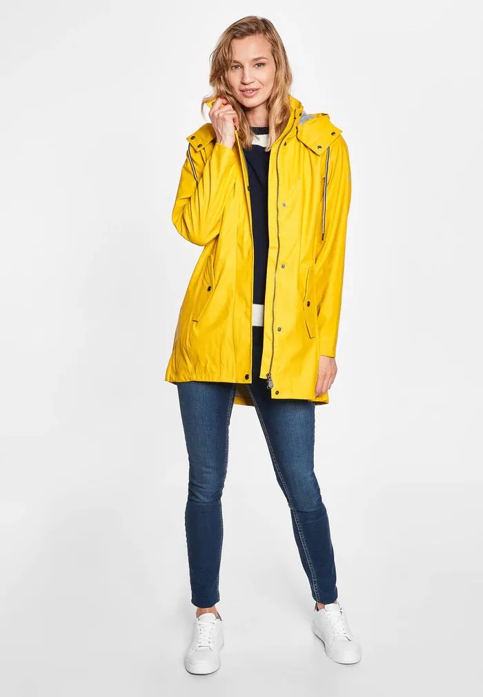 Sea Ranch Womens Brooke Solid Raincoat Yellow