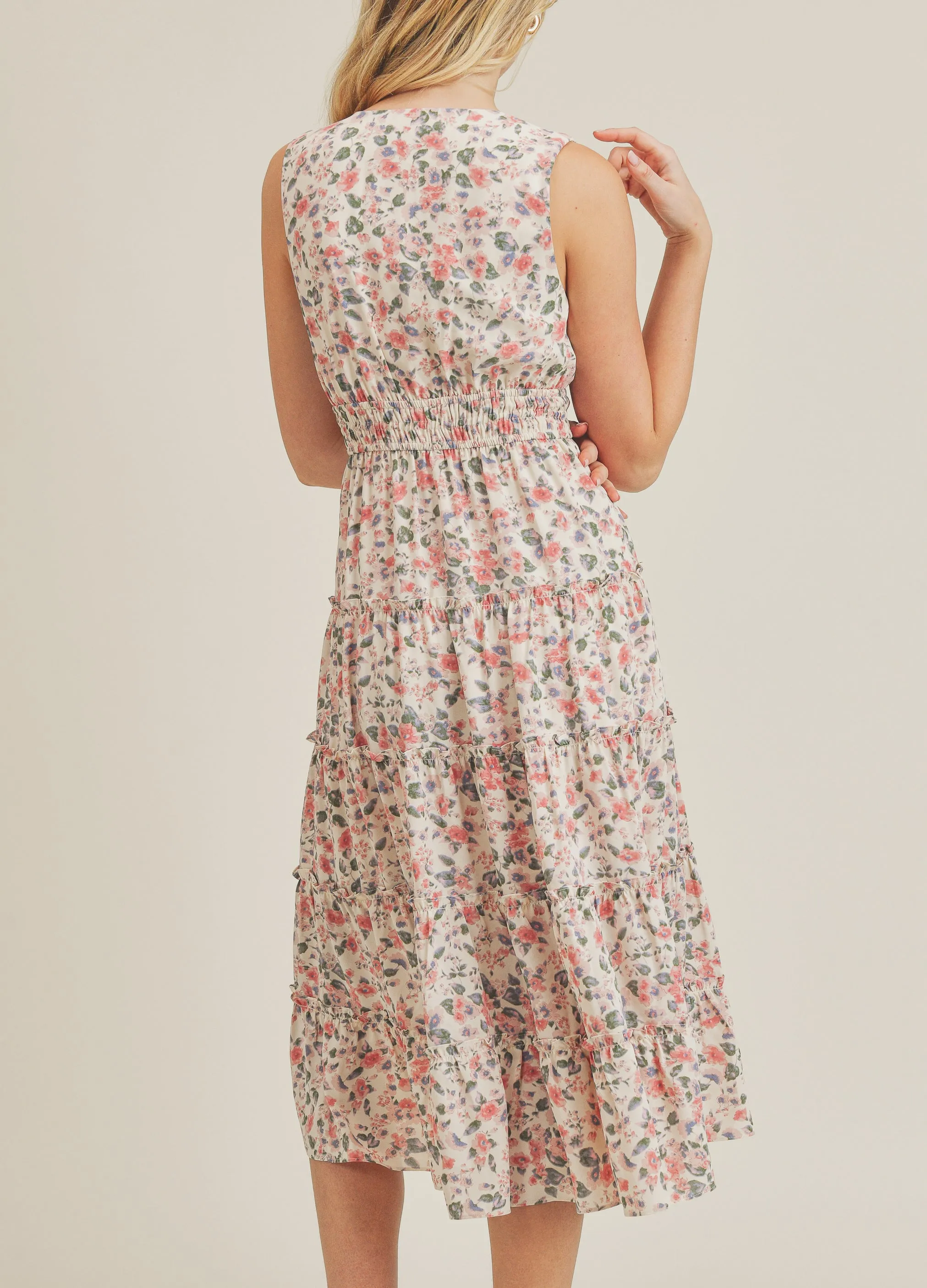 Sleeveless Floral Midi Dress