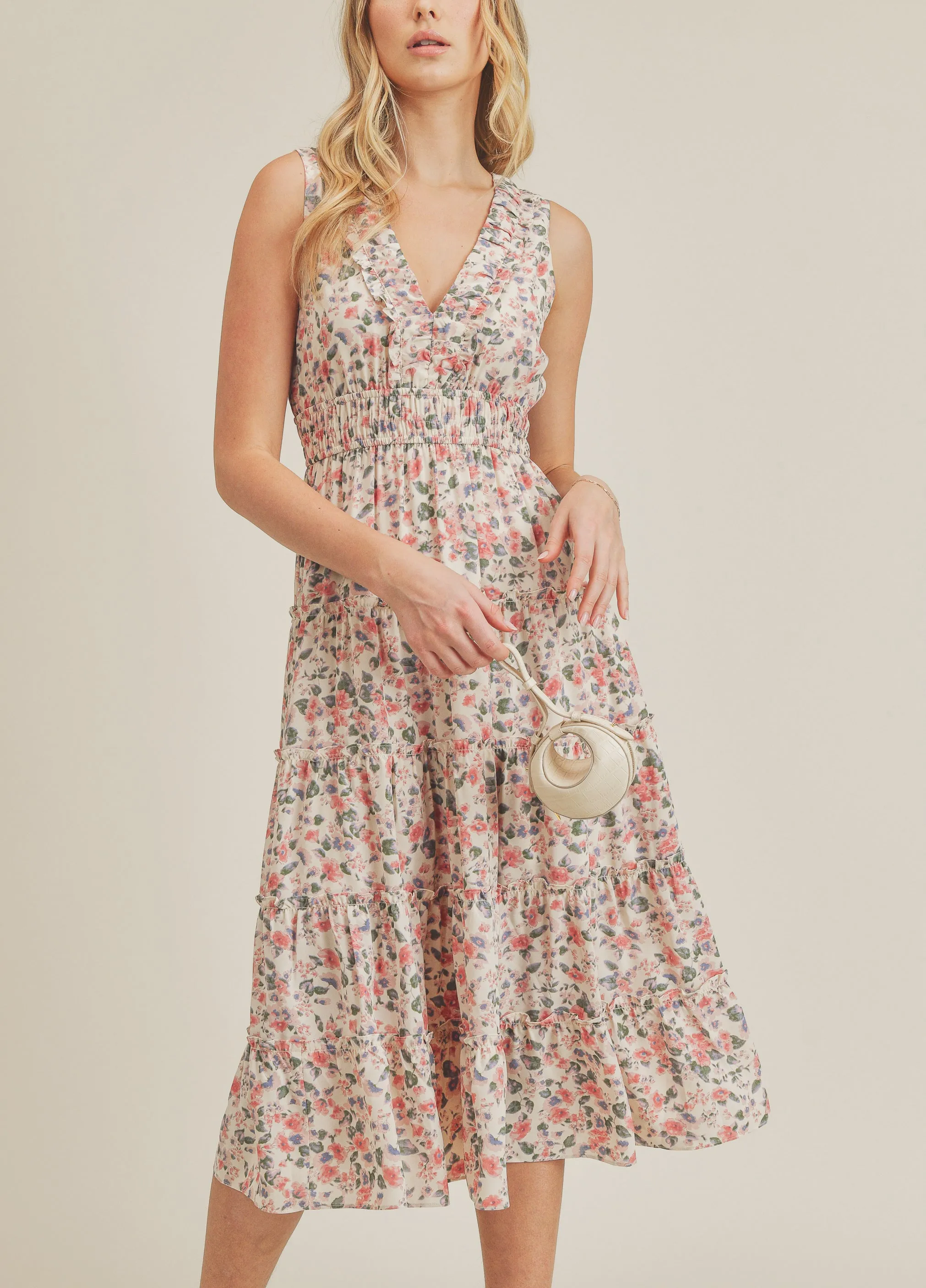 Sleeveless Floral Midi Dress