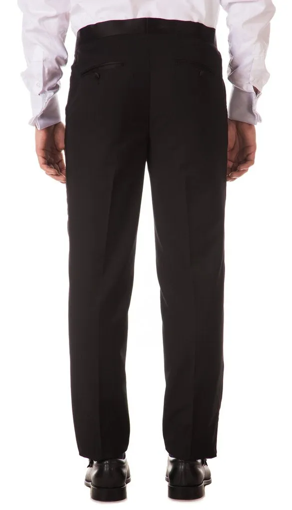 Slim Fit Tuxedo Pants- Black