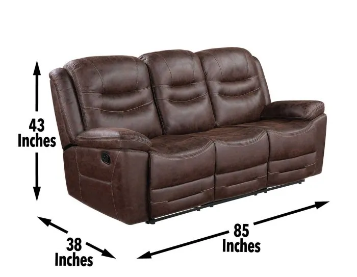 Stetson Manual Reclining Sofa w/Dropdown Table