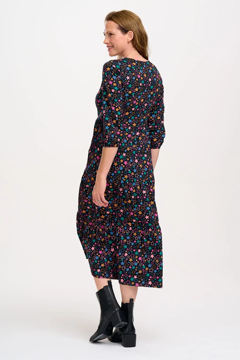 Sugarhill Brighton Black Star Cluster Bakari Jersey Dress