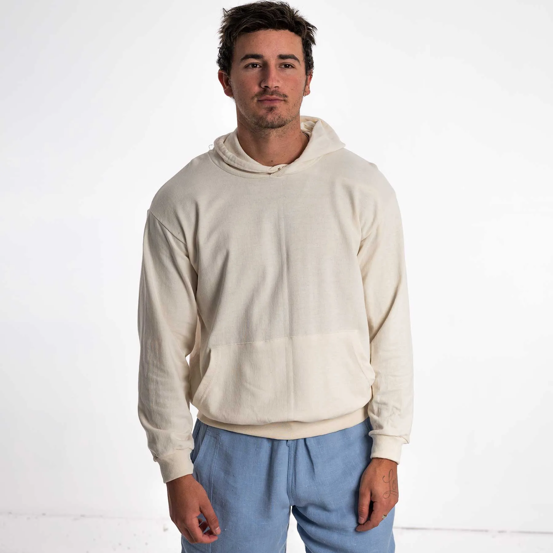 SURF CITY 100% Organic Cotton Lightweight Hoodie (Grown & Made in USA) (Unisex)