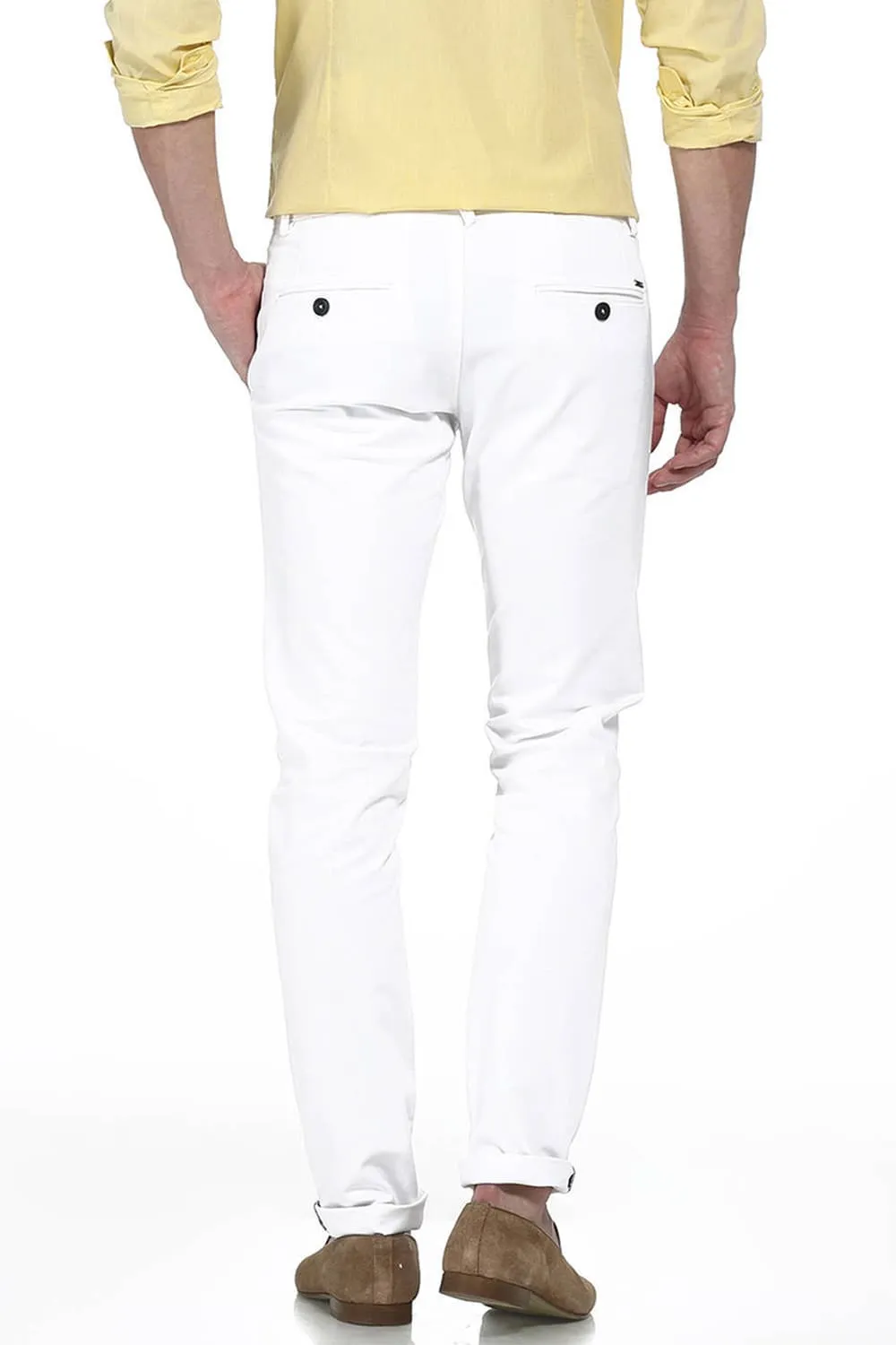 Tapered Fit Irregular Satin Stretch Trouser