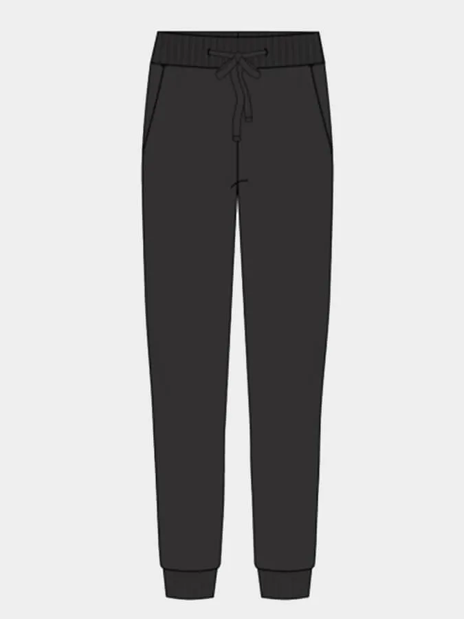 Tavi High Waisted Fitted  Women's Jogger - Ebony