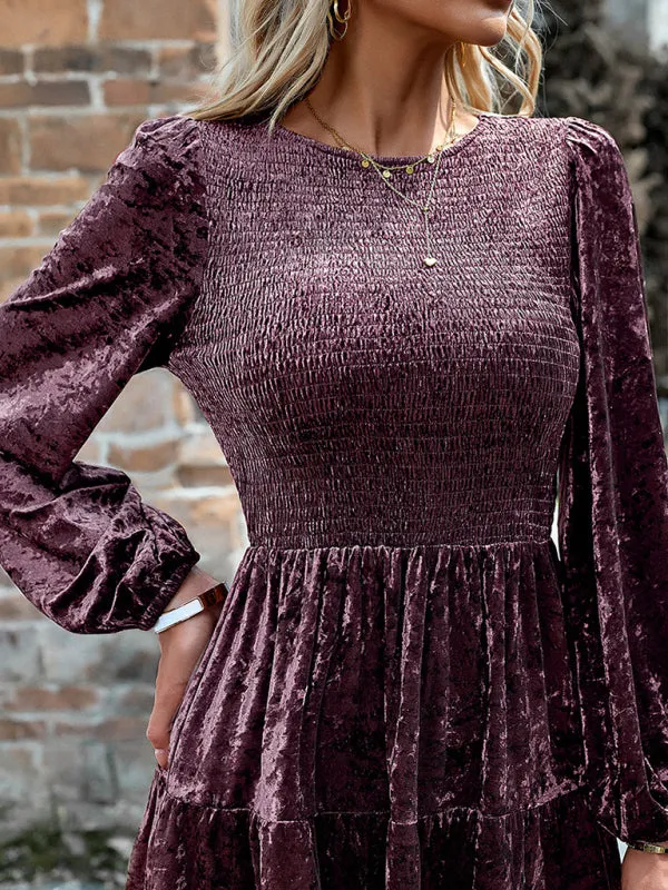 TEEK - Velvety Tiered Dress